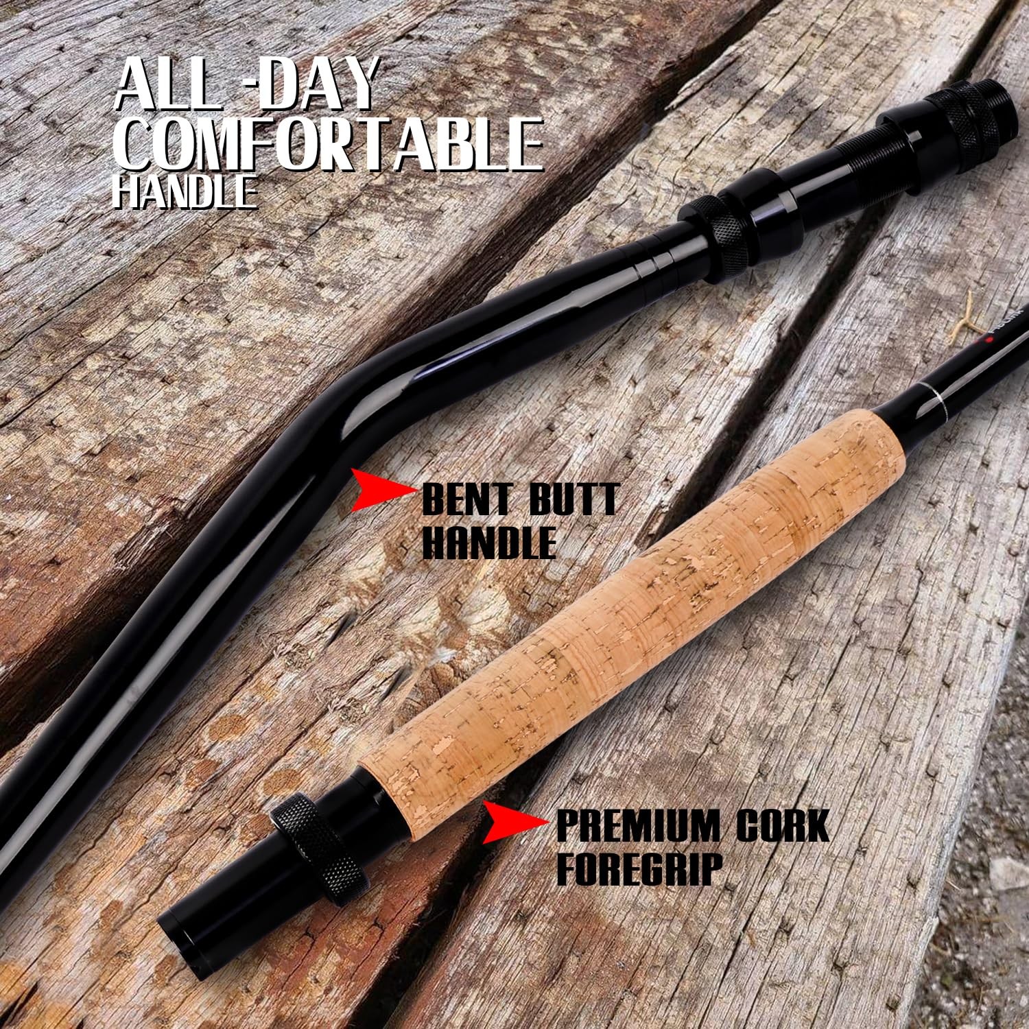 Fiblink Saltwater Offshore Fishing Rod 2 Piece Portable Deep Sea Trolling Rod…