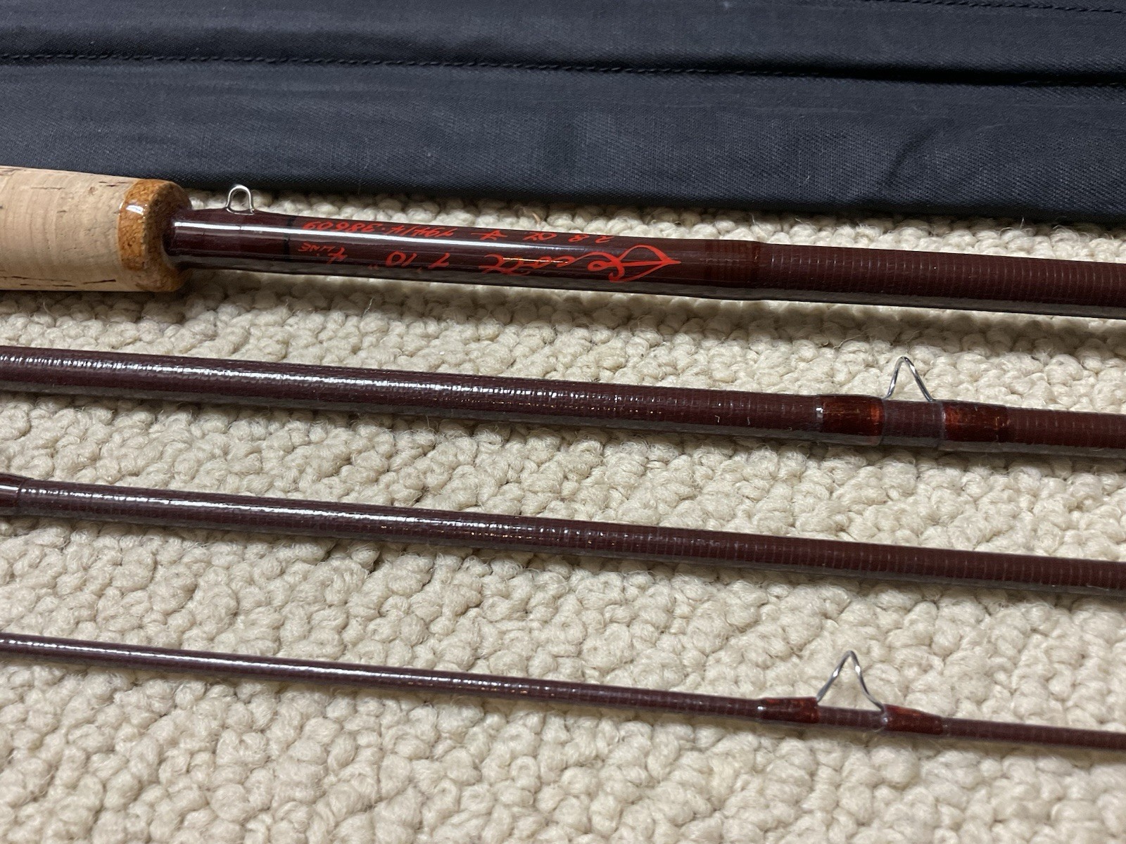 Vintage Scott F794/4 Fly Rod 7’10” 4wt 4pc Brown Fiberglass **NICE**