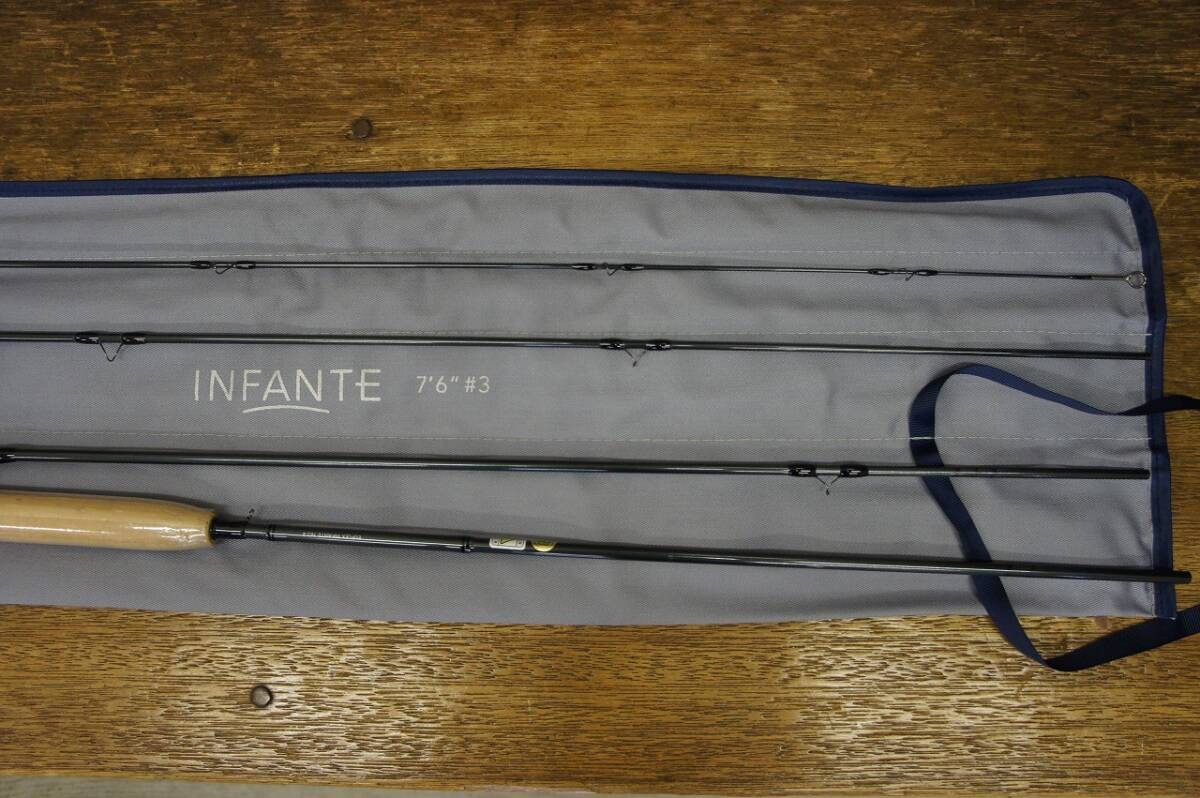 TIEMCO Euflex Infante 763-4 Graphite Fly Rod 7ft6in 3 Line 4pcs Uplock Japan
