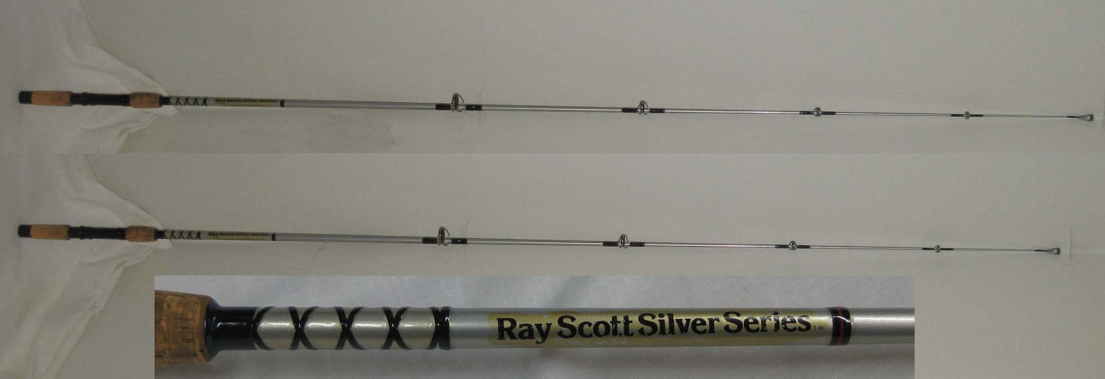 Lot of 2, Ray Scott Silver Series Fishing Rods. 5’8″ medium action, worm rods
