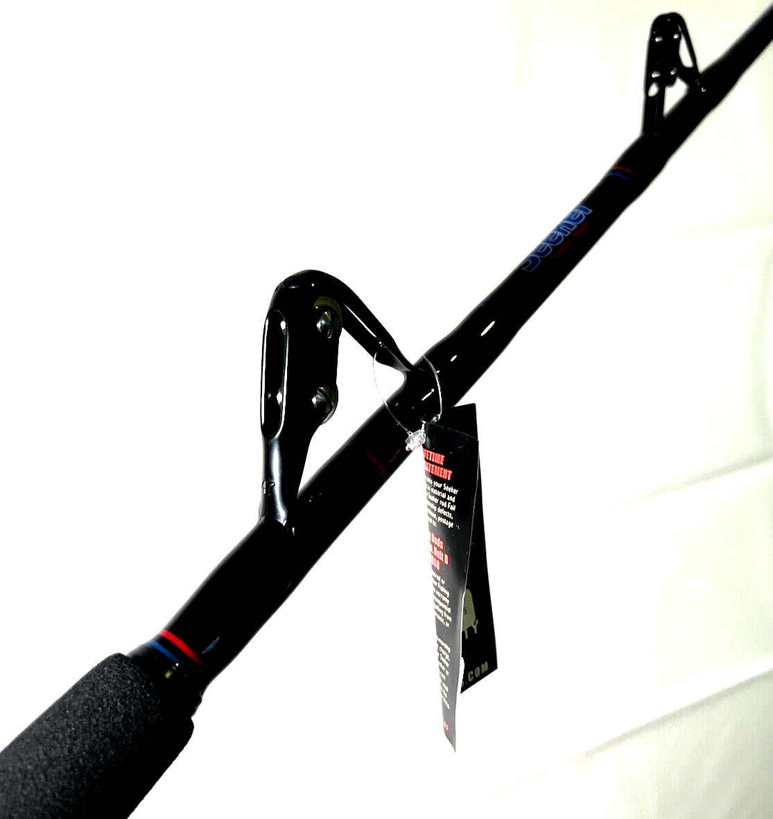 Seeker G 6463XXH-6 1/4 AR Black Steel Graphite 80-100Lb Roller G Fishing Rod USA