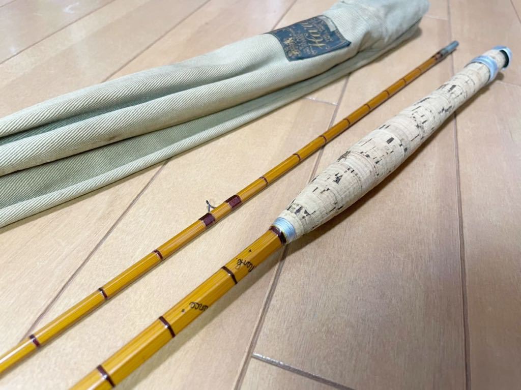 Extremely rare old 1959 Hardy Palakona Bamboo CC de France 8ft Bamboo Fly Rod