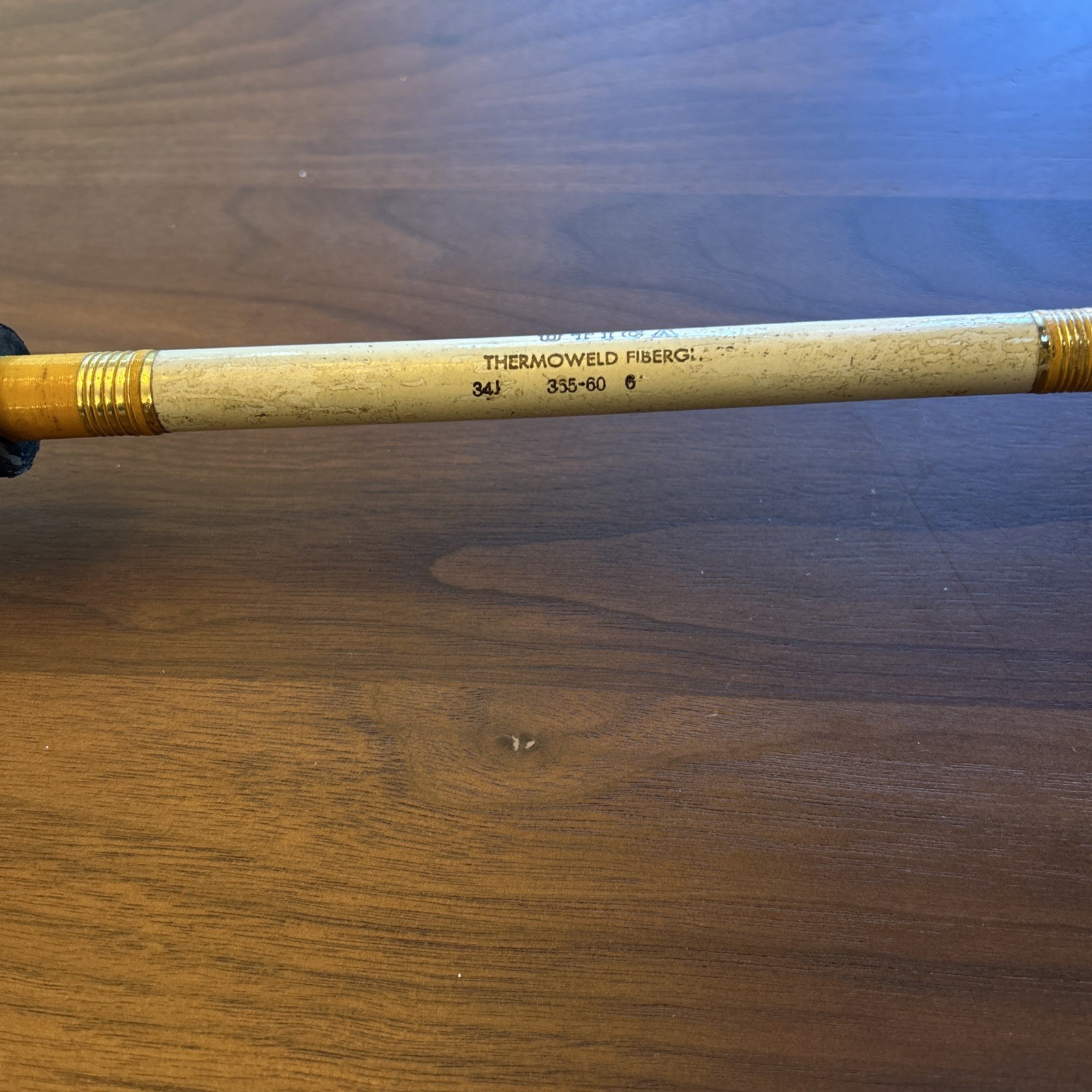 Vintage Gladding Hi Utica Thermoweld Fiberglass 355-60 6′ Fishing Rod USA