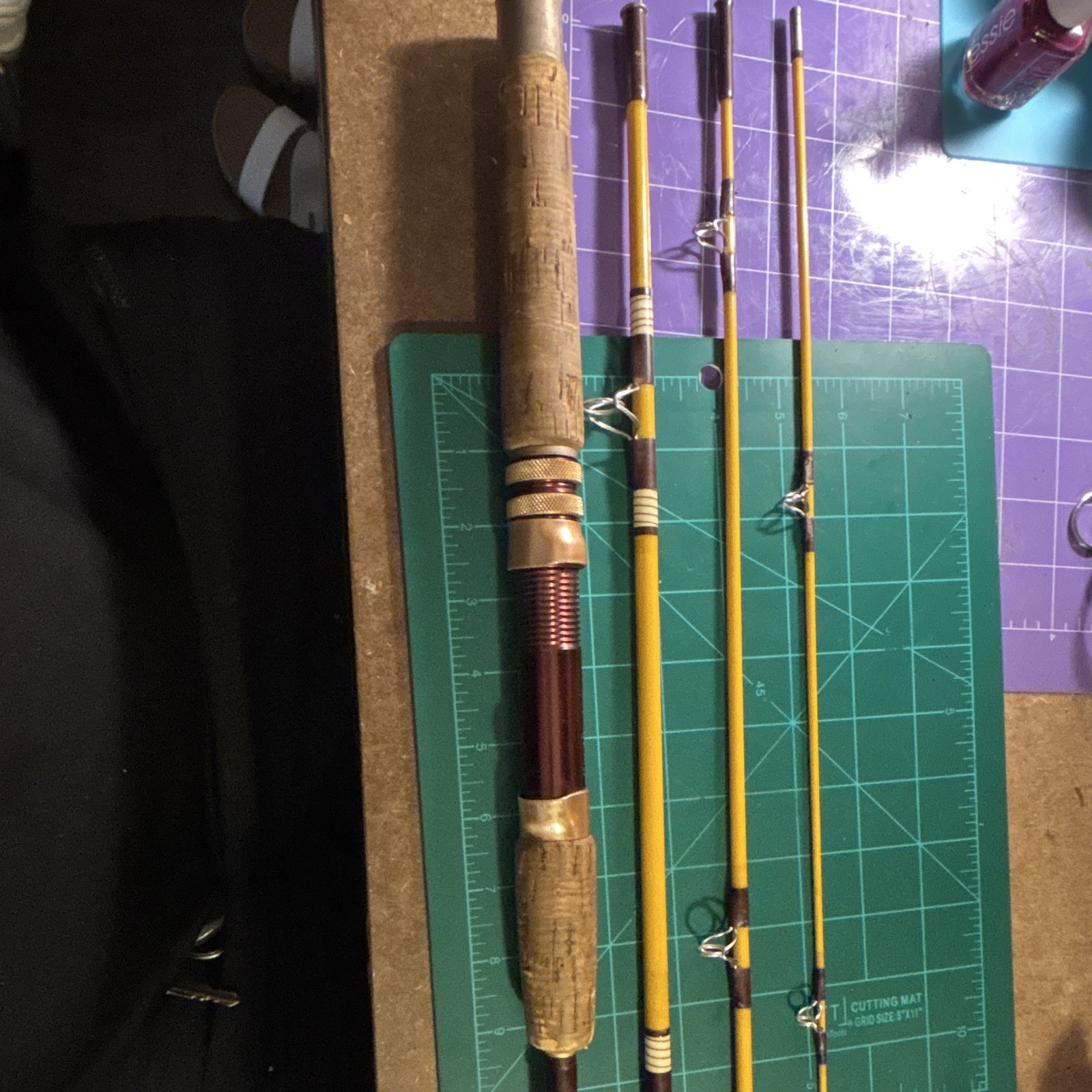 Vintage Eagle Claw Trailmaster MTMS 6 1/2ft 4pc Spinning Rod Cork Handle