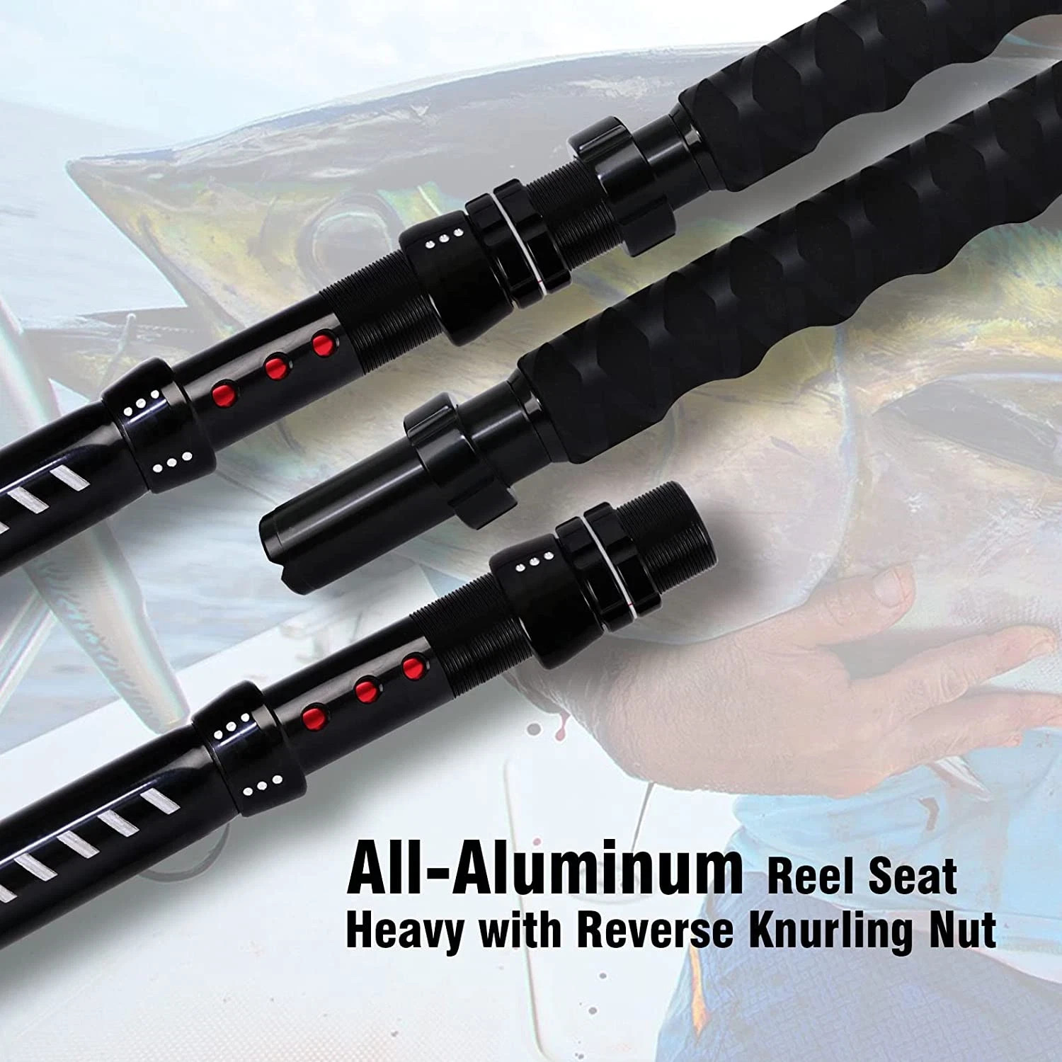 Bent Butt Trolling Rod 2-Piece Saltwater Extra Heavy Boat Offshore Fishing Pole
