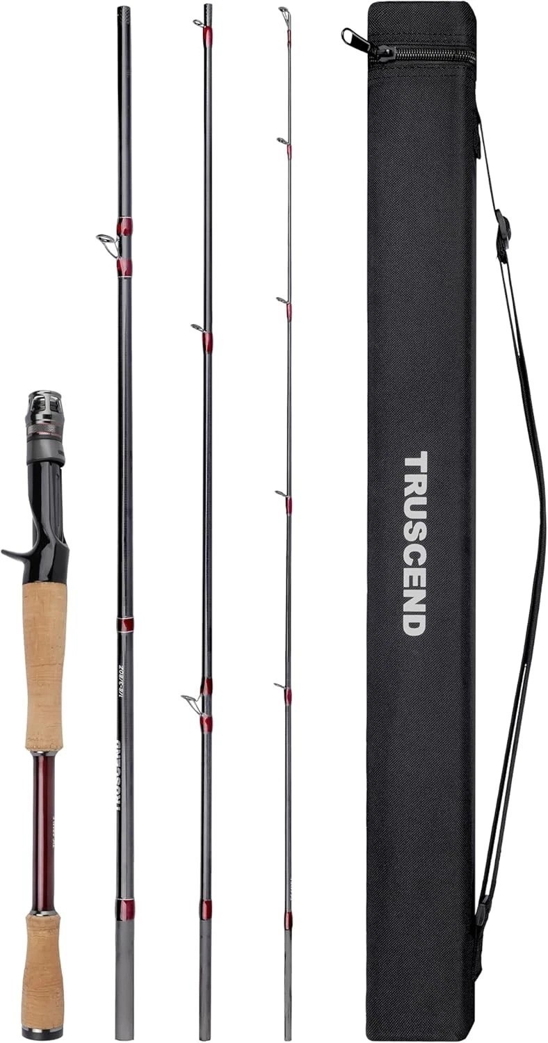 Craz Easy Control Baitcasting Fishing Rod, 1-Piece Performance Multi-Piece T…