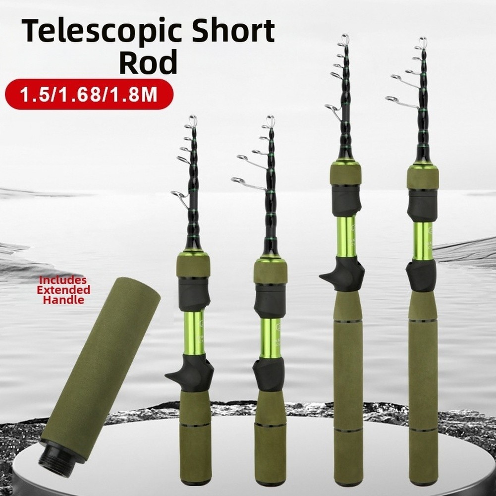 18M Carbon Telescopic Fishing Rod UL with Comfortable Grip and Large Guides