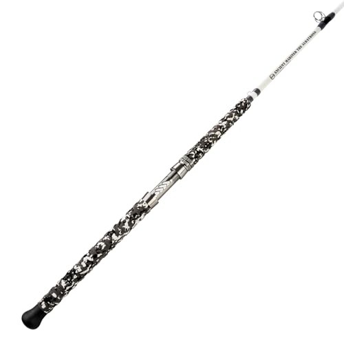 Catfish Fishing Rods – 7’6″ One-Piece Glow with Black Light – Albatross White