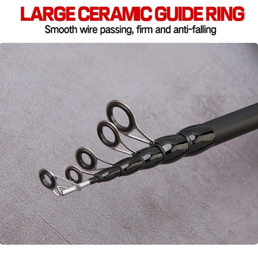 Ultra-Light Fishing Rod Carbon Fiber Spinning Casting Pole Handle Telescopic Rod