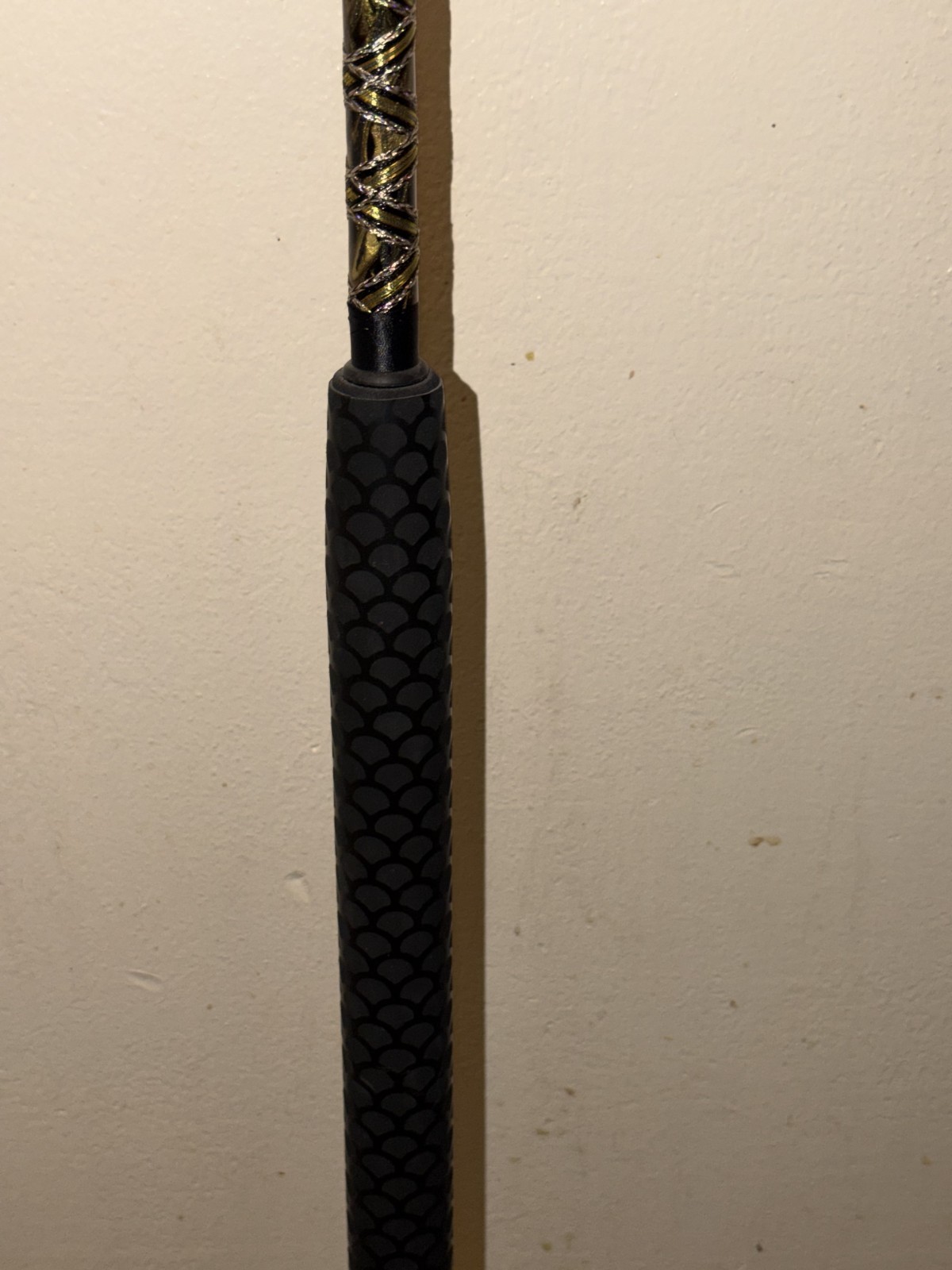 CUSTOM CONVENTIONAL ROD 7′ BLACK/GOLD SILVER MARBLE 15-30 LB TURBO NEW
