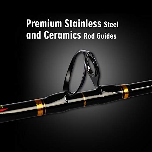 Fishing Trolling Rod/2 Piece Saltwater Offshore Rod Big 6′ 80-120lbs 1 Piece