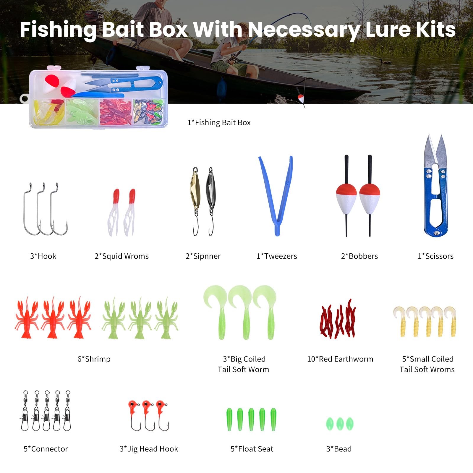 LEOFISHING 2 Set Kids Fishing Pole Kit, Portable Telescopic Rod & Reel Combo Tac