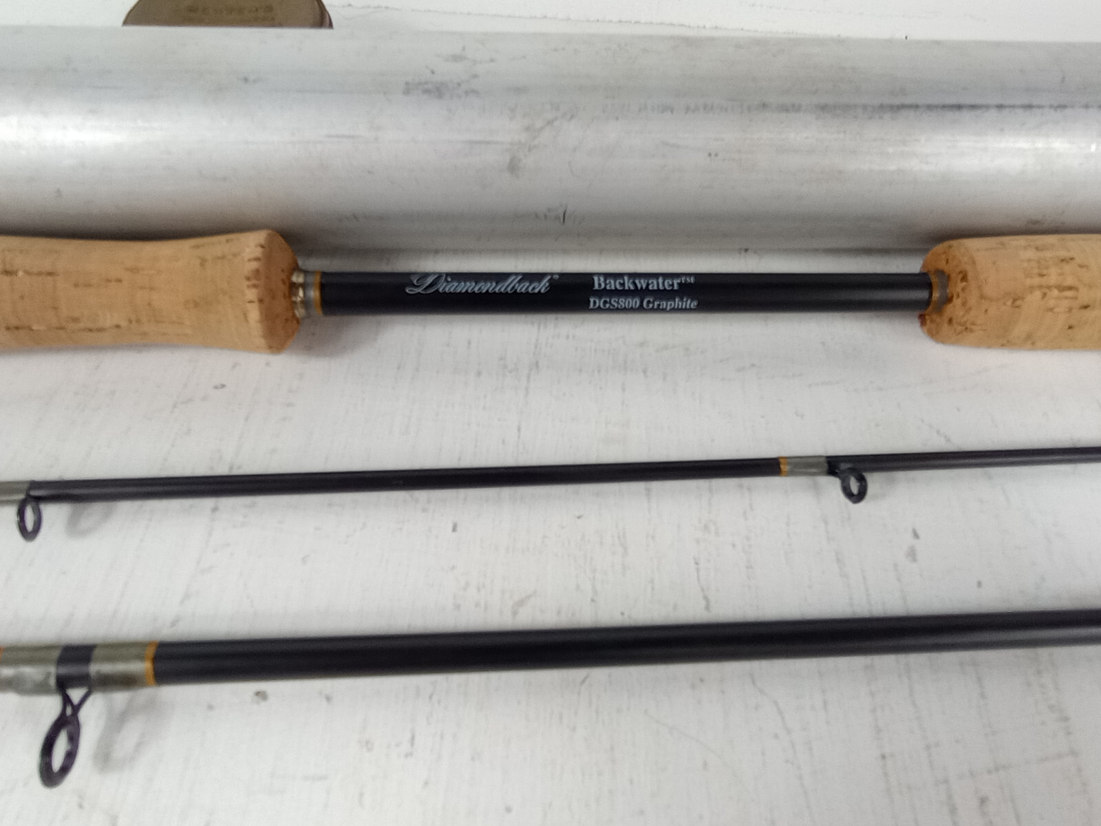 Diamond Back 3pc backwater Graphite Fly Fishing Rod w Fight Butt 9′ + Tube