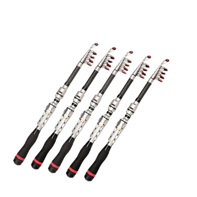 1.0m-2.3m Super Short Telescopic Fishing Rod Portable Lightweight Fishing Rod