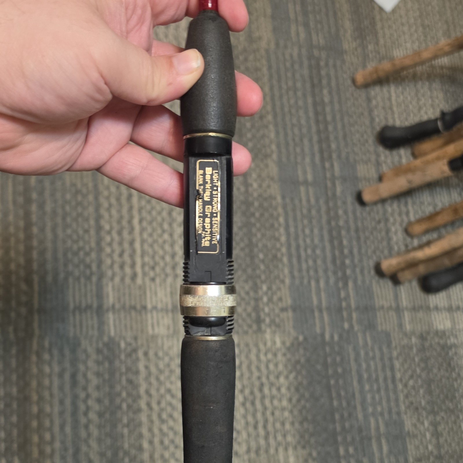 Berkley Graphite Fishing Rod Full EVA Handle Light Strong Sensitive Black/Red