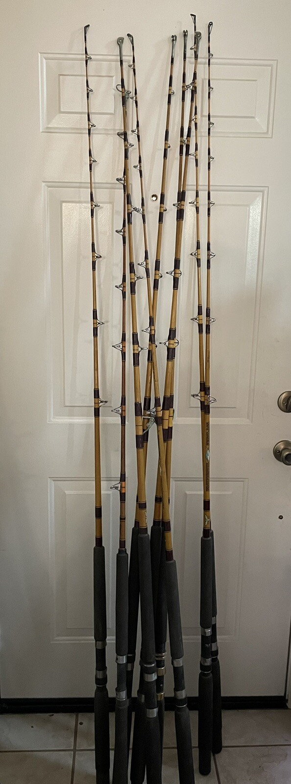 Vtg Fenwick ST 785 6 1/2’ Pacificstik Fenglass 30-80Lb Fishing Rod 7 Guides