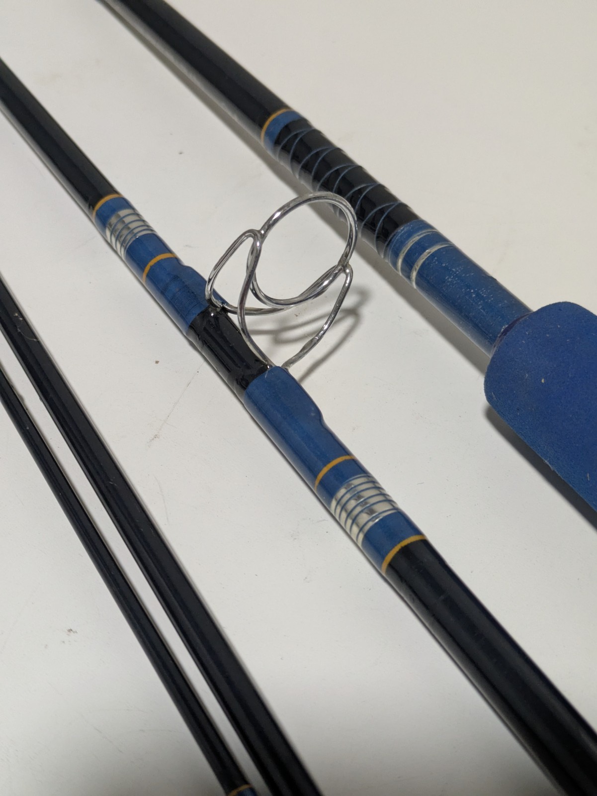 Olympic 4570-X F.W. Spin Fly Rod 7′ 4-Piece Fishing Pole Blue