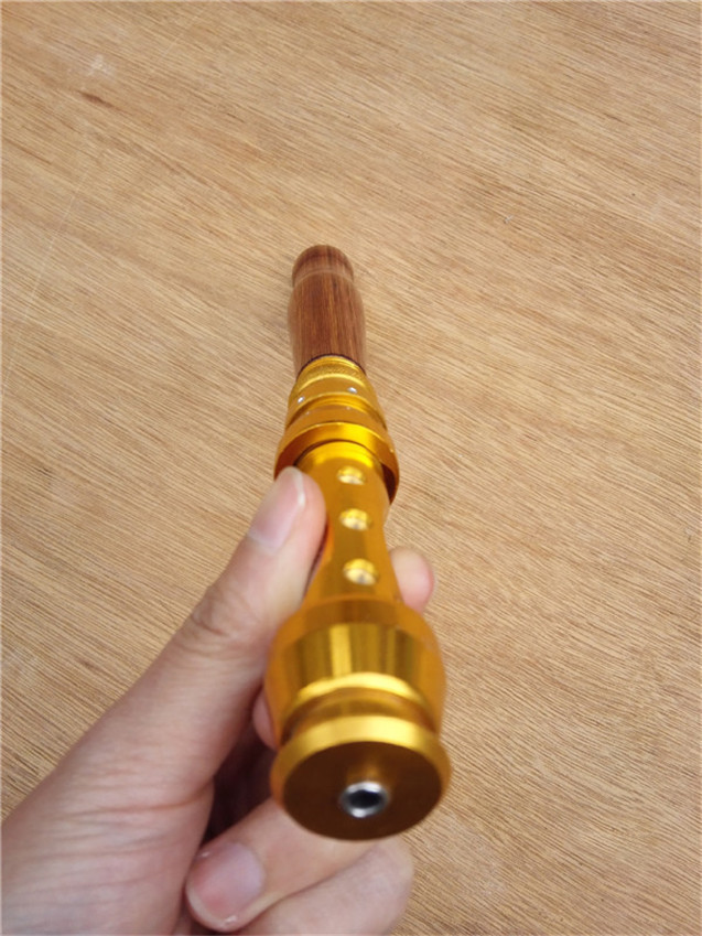57cm Portable MH 2 section Ice Fishing Rod Combos set vintage wooden handle