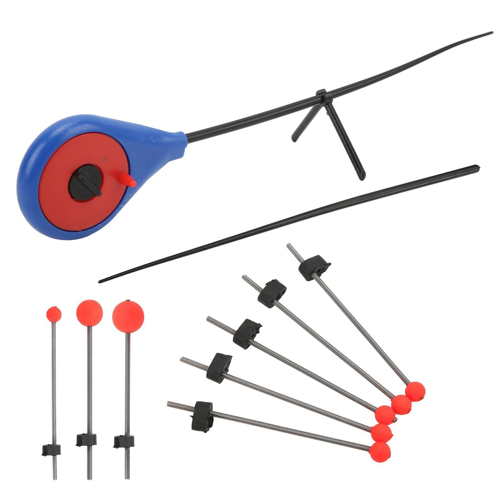 5pcs Ice Fishing Pole End Extension Section Rods Pole End Tip with Rod