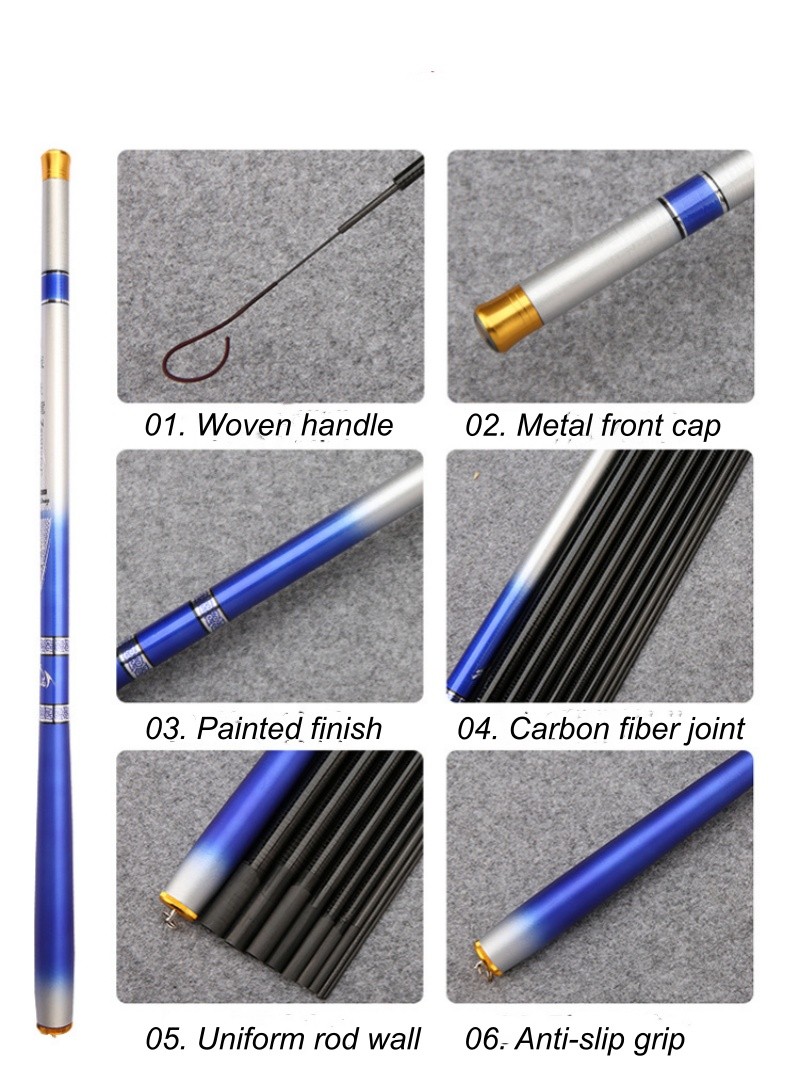 Carbon Fiber Fishing Rod Telescopic Fishing Rod Hard Pole Stream Freshwater Carp