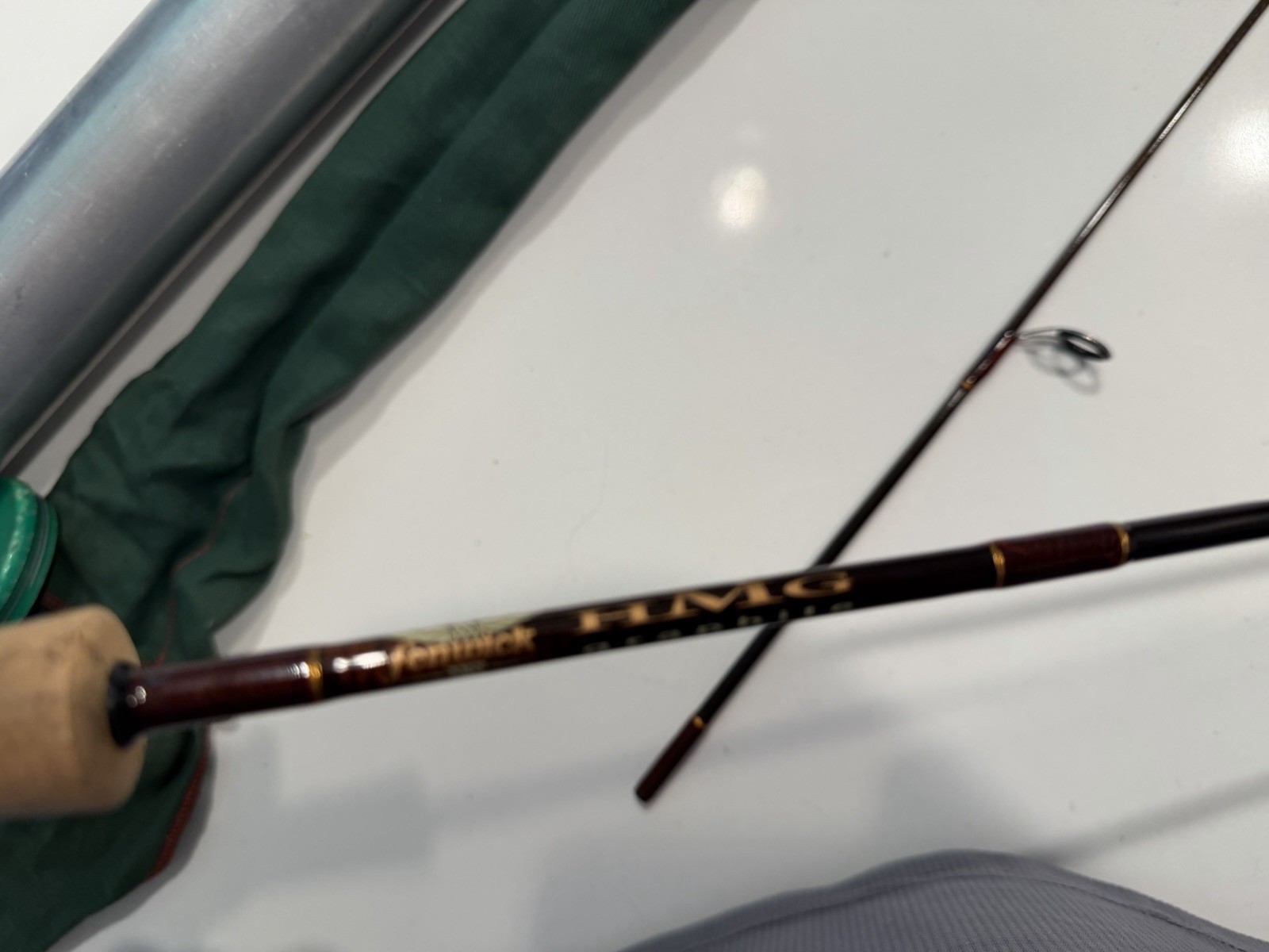 Rare Vintage Fenwick HMG Graphite GFS 55 Ultra-Light Spinning Rod MINT Sock Case