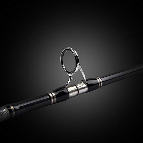 3-Piece Spinning Rod Heavy Spinning Fishing Rod Portable Fishing Length: 7′