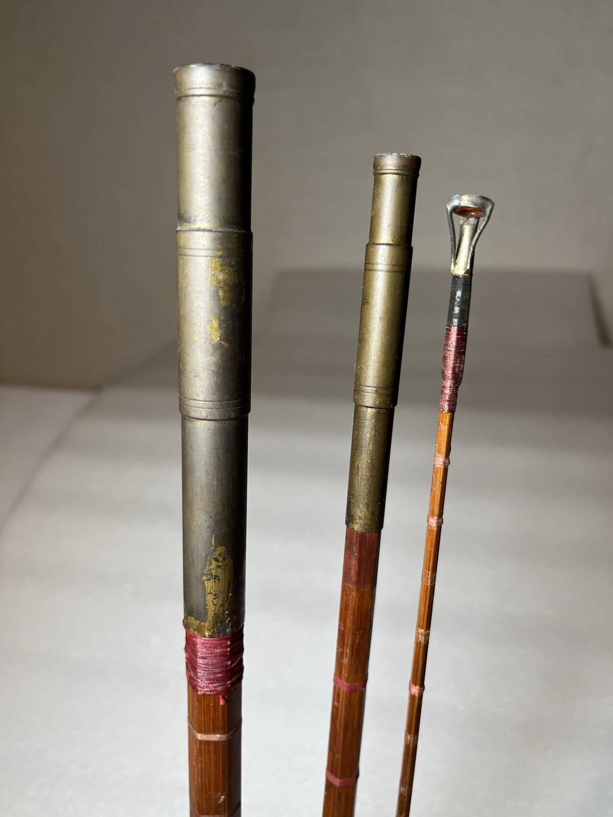 Vintage Noris Original 0211 Wood Fishing Pole 3 Sections 5’ Each Total 14’ 7”