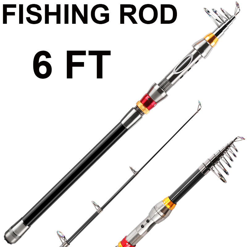 Telescopic Fishing Pole Spinning Rod Carbon Fiber Medium Fast Lightweight 9f 12f