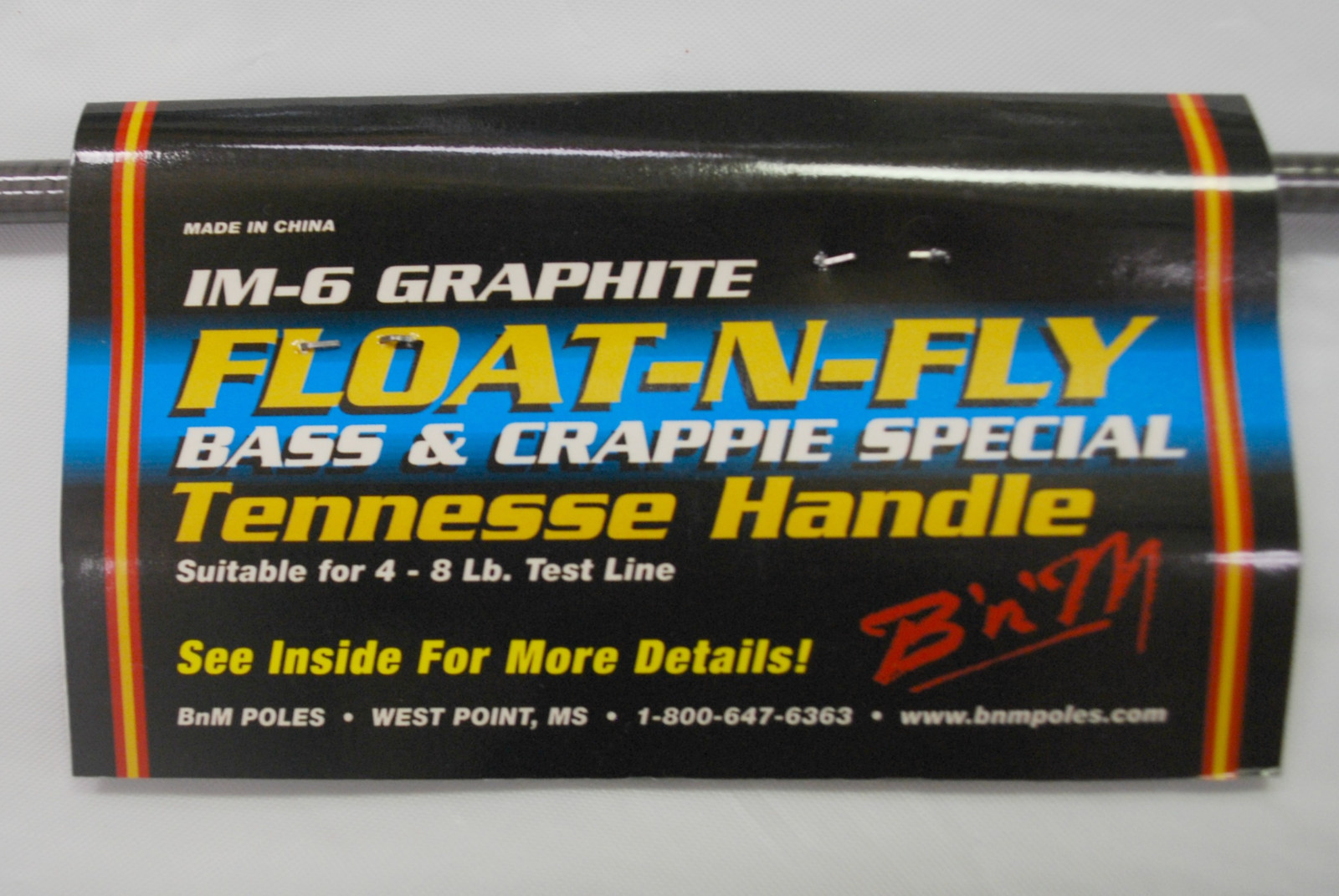 BnM 8′ 11” TENNESSEE HANDLE FLOAT AND FLY ROD FFTH92 CRAPPIE, SM MOUTH POLE