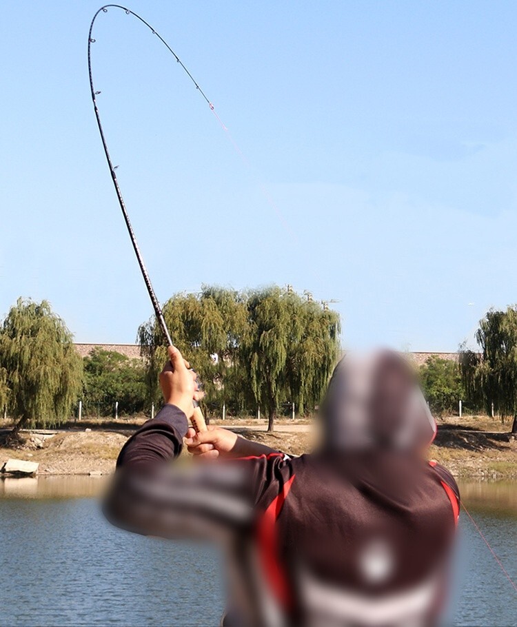 1.68M/5.51FT Fishing Rod Portable Fishing Pole Carbon Fiber Spinning/Casting Rod