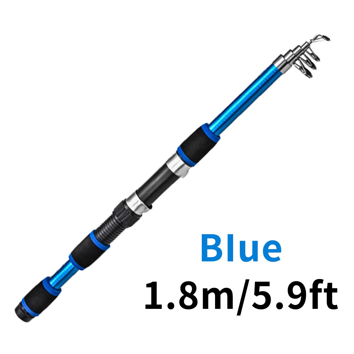 1.8M-3M Lightweight Telescoping Fishing Pole Complete Set with Accessories