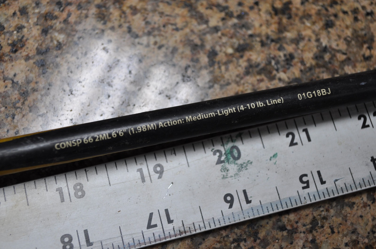Shakespeare Conquest Rod 6’6″ 2PC 4-10 lb Medium- light 01G18BJ NO TIP SECTION