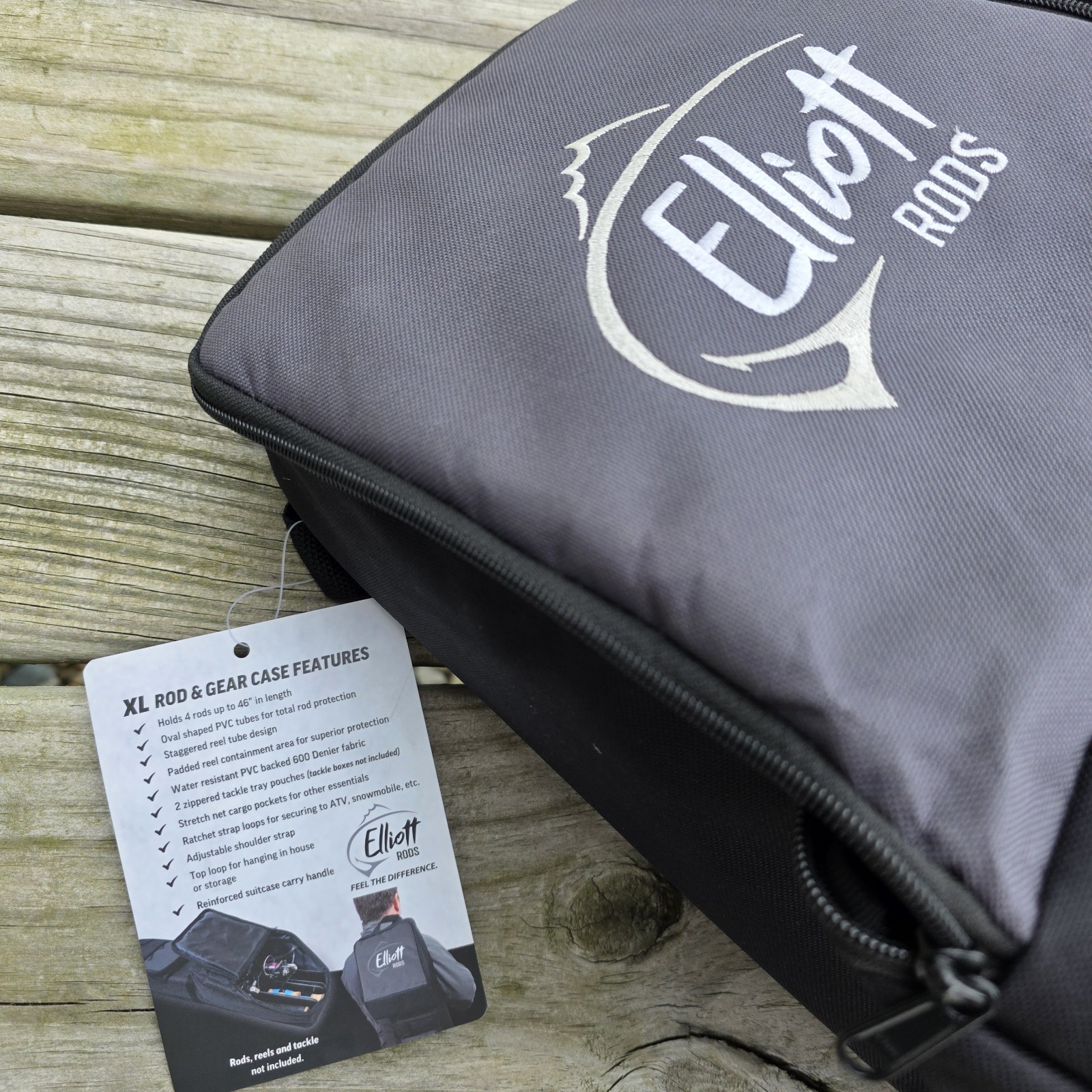 Elliott Rods Ice Fishing Rod & Gear Case (Can Fit 2 Piece Rods Under 8’0)