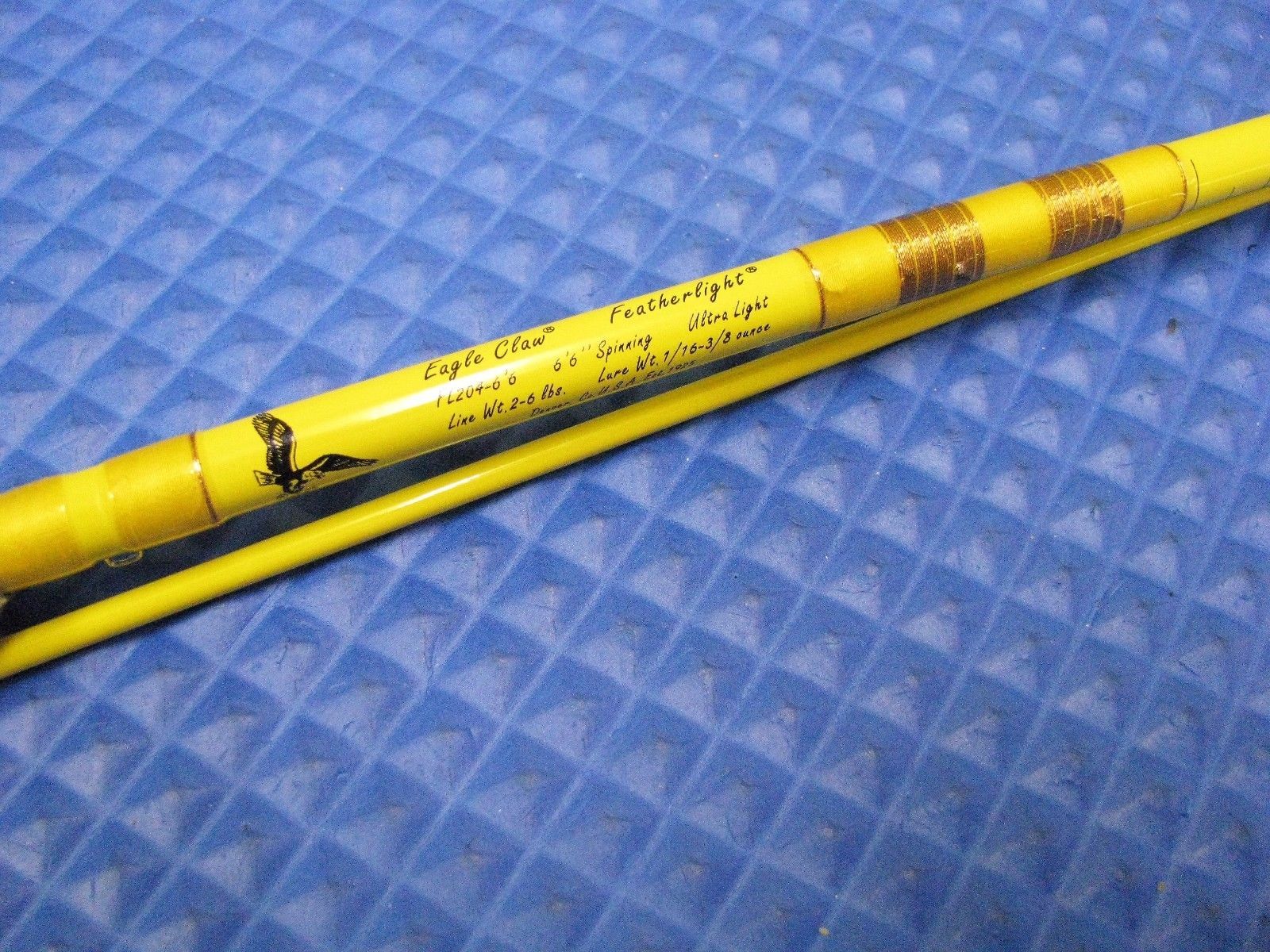 EAGLE CLAW Featherlight 6’6″ Ultra Light Spinning Rod #FL204-66 FREE USA SHIP!