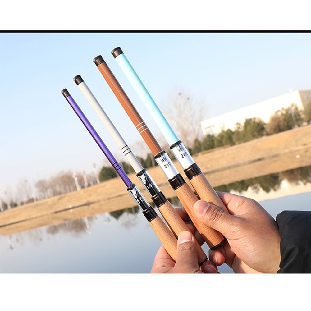 Carbon Fiber Stream Rod Lightweight 1.2m to 2.4m 27cm Collapsible Fishing Rod