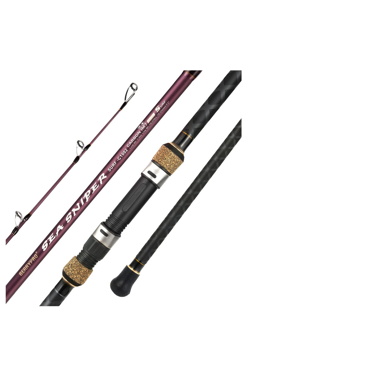 Berrypro Surf Fishing Rod Carbon Fiber Travel Fishing 9-Spinning 2-Piece