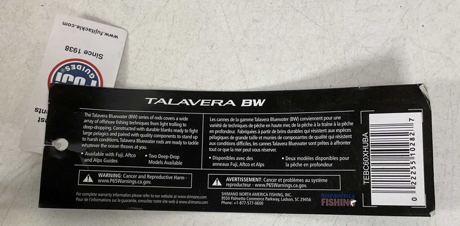 NEW Shimano Talavera BW TEBC60XHUBA 6′ Extra Heavy 40-80 Lb Rod