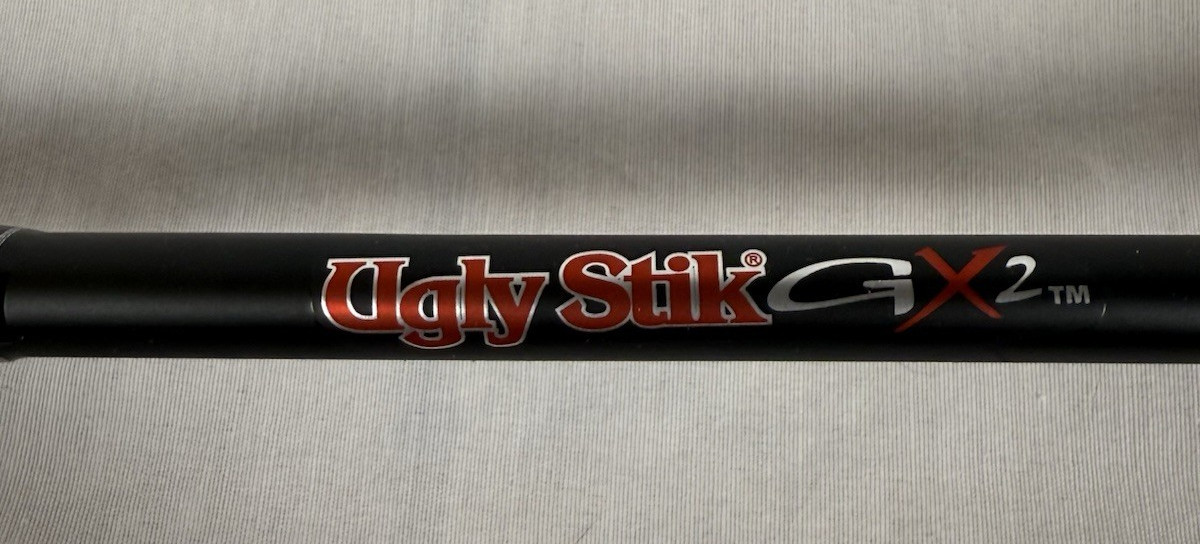 Ugly Stik 6’ GX2 Spinning Rod, One Piece Spinning Rod, 8-20lb Line, Medium Heavy