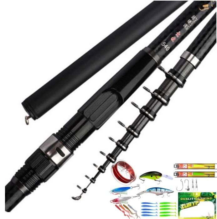 Telescopic Rock Fishing Rods High Quality Carbon Fiber Spinning Fishing Rod Carp