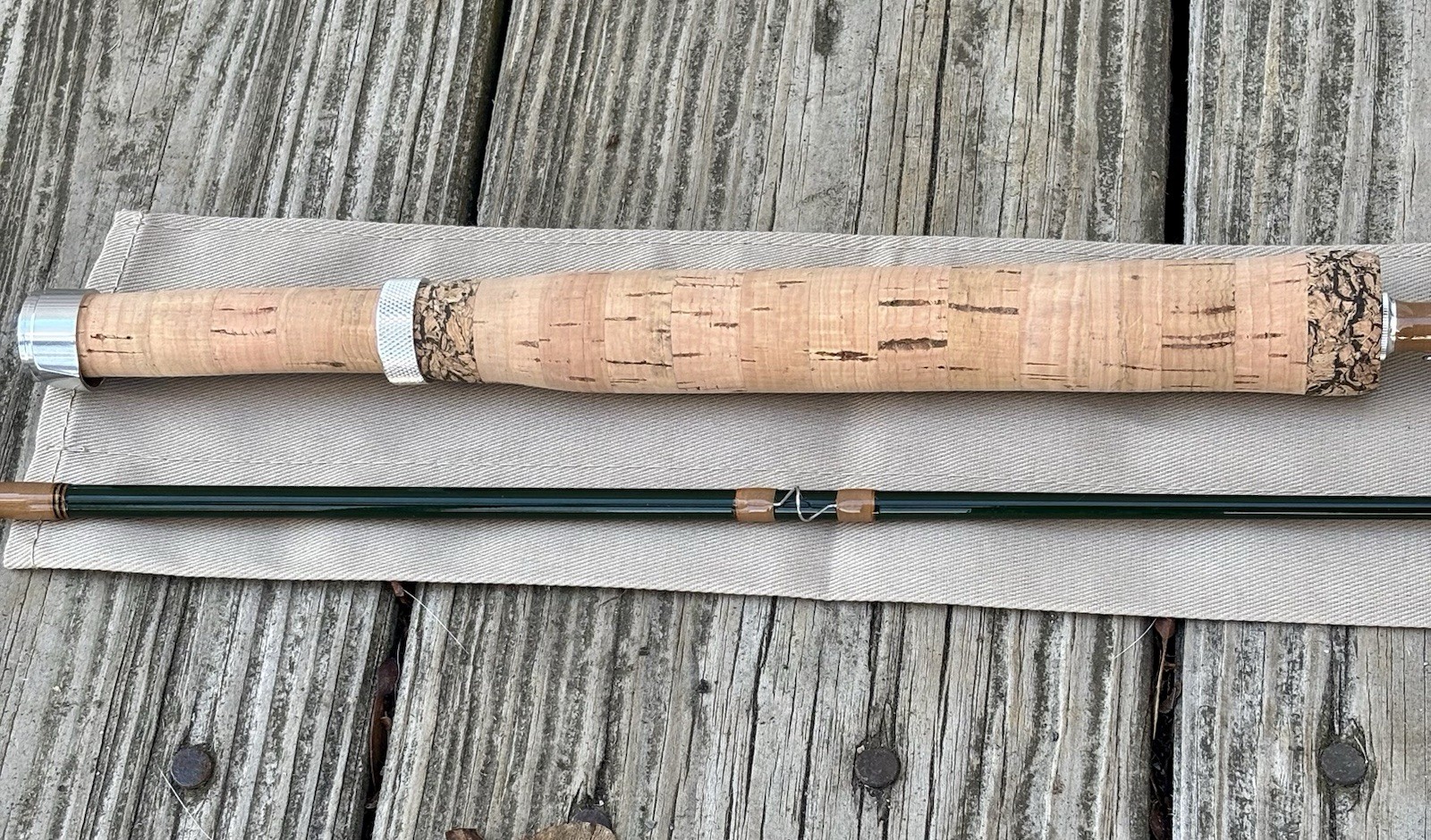 Custom Built Rainshadow 8ft 4 Wt Fly Rod. Agate Stripping Guide Custom Cork Grip