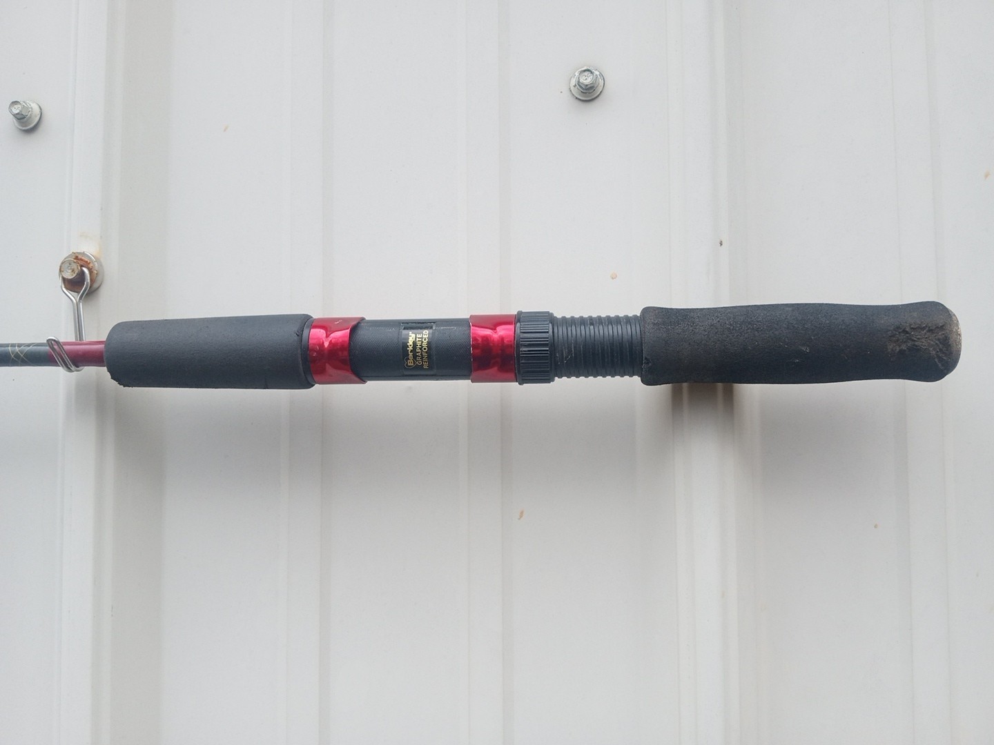 Vintage Berkley Graphite Composite 5’6″ Spinning Rod 1pc Grey And Burgundy