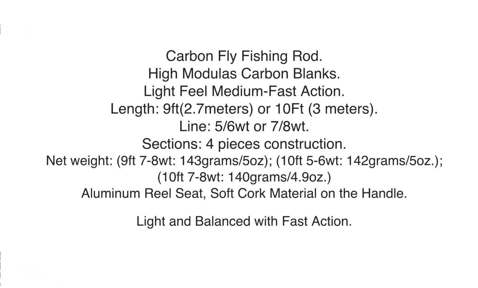 Fly Fishing Rod Sea Saltwater & Freshwater Fly Fishing Rods – Various