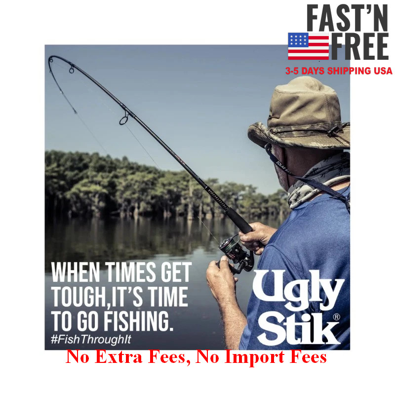 Ugly Stik LITE PRO Spinning Rod, 6′ Medium Heavy Fishing Rod, Fishing Pole, NEW