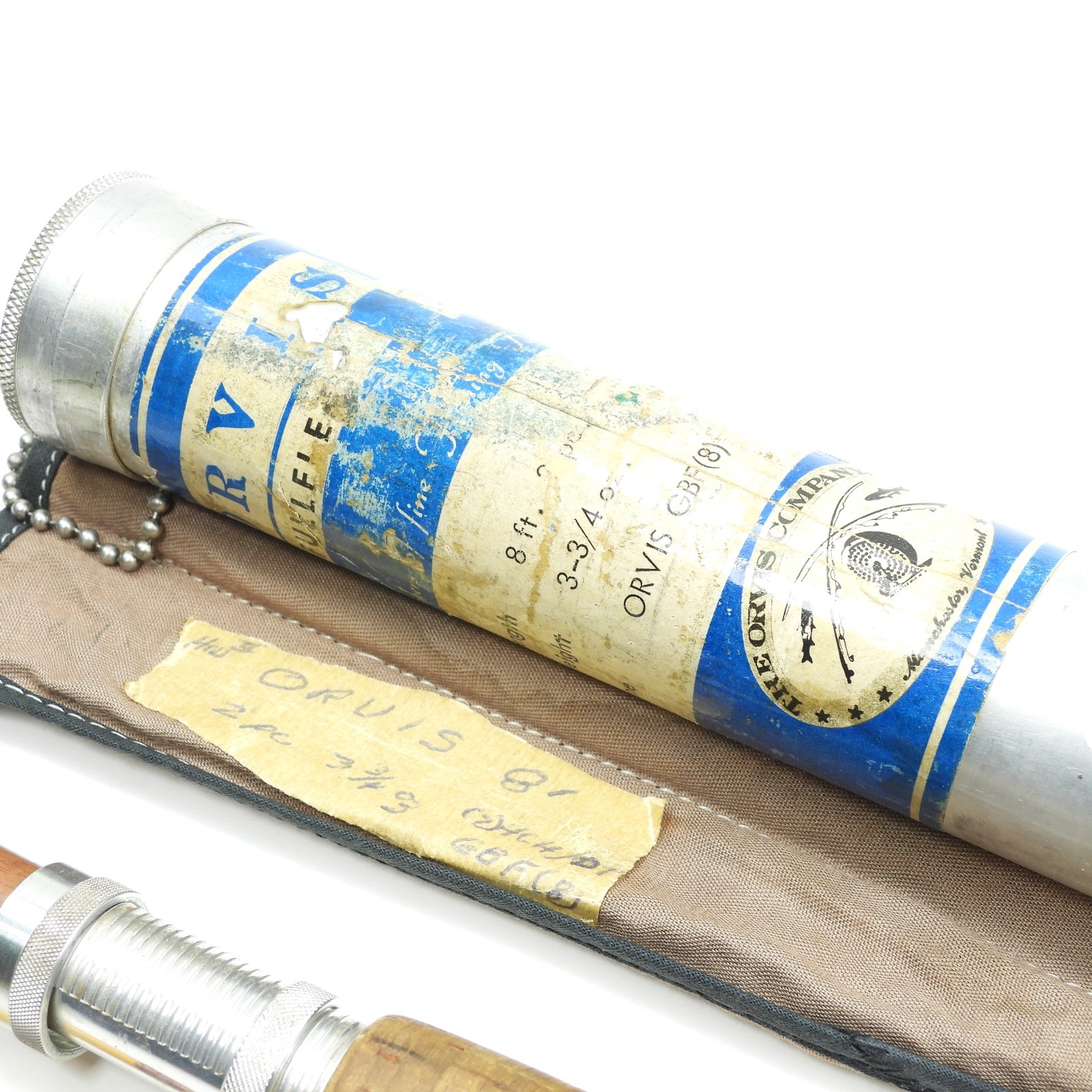 Orvis Fullflex Fiberglass Fly Fishing Rod. 8’. 8wt. W/ Tube & Sock.