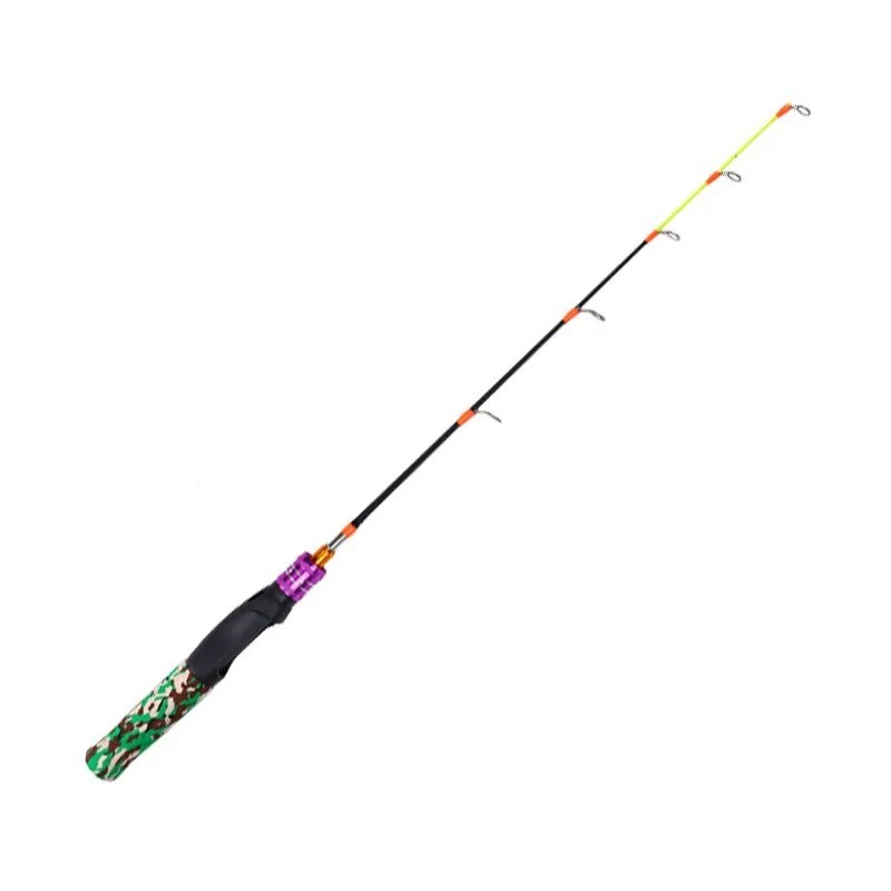 Ice Fishing Rod Carbon Spinning Pole Adult Winter EVA Handle 61cm 2 Piece