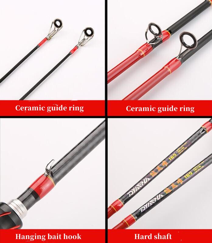 Trout Fishing Rod Carbon Fiber Spinning/casting Rod 1.65m/1.8m Carp Fishing Pole