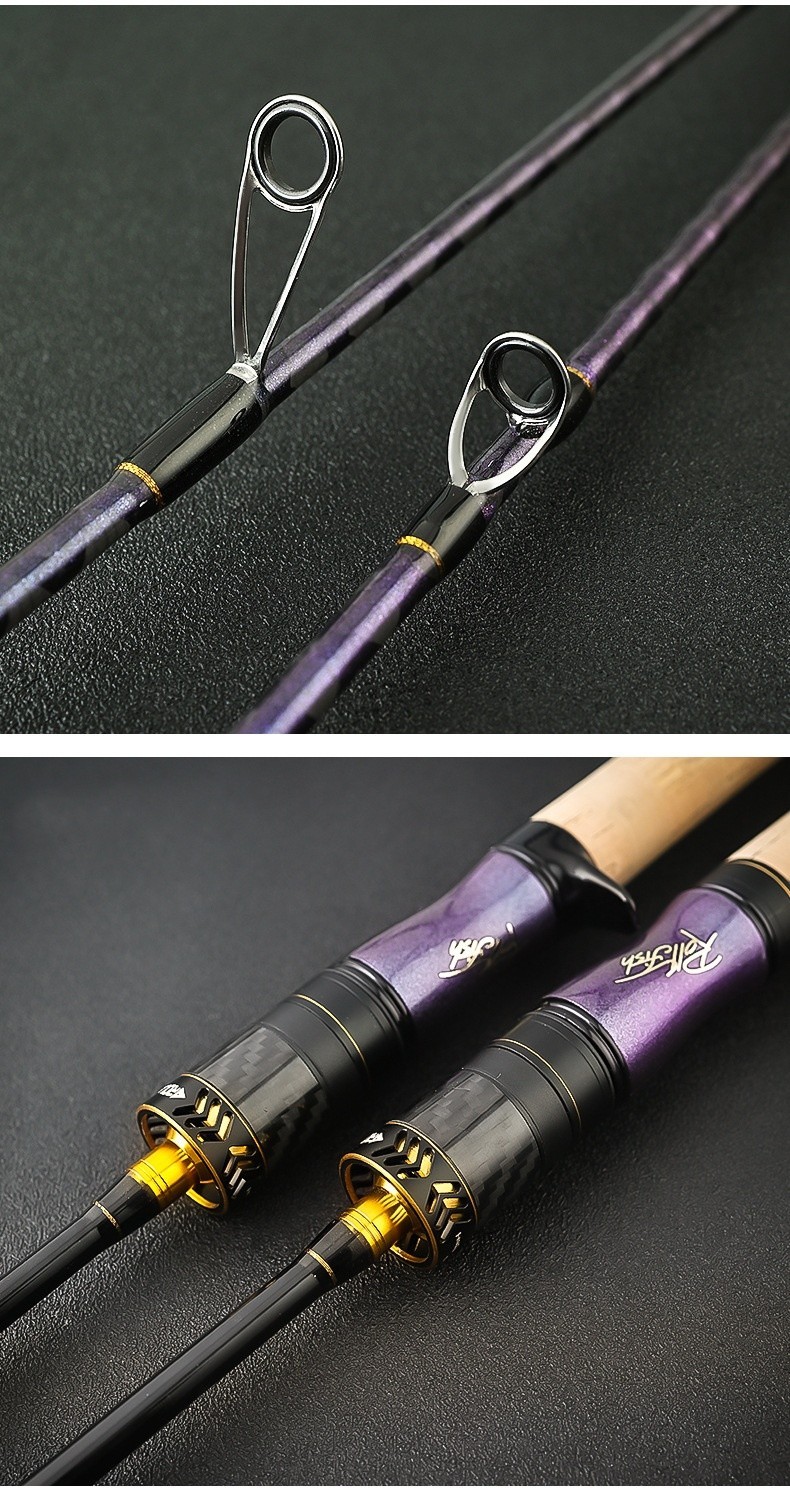 Fishing Rod Carbon Fiber Ultra Light Spinning Casting Poles Fast Travel Lure Rod