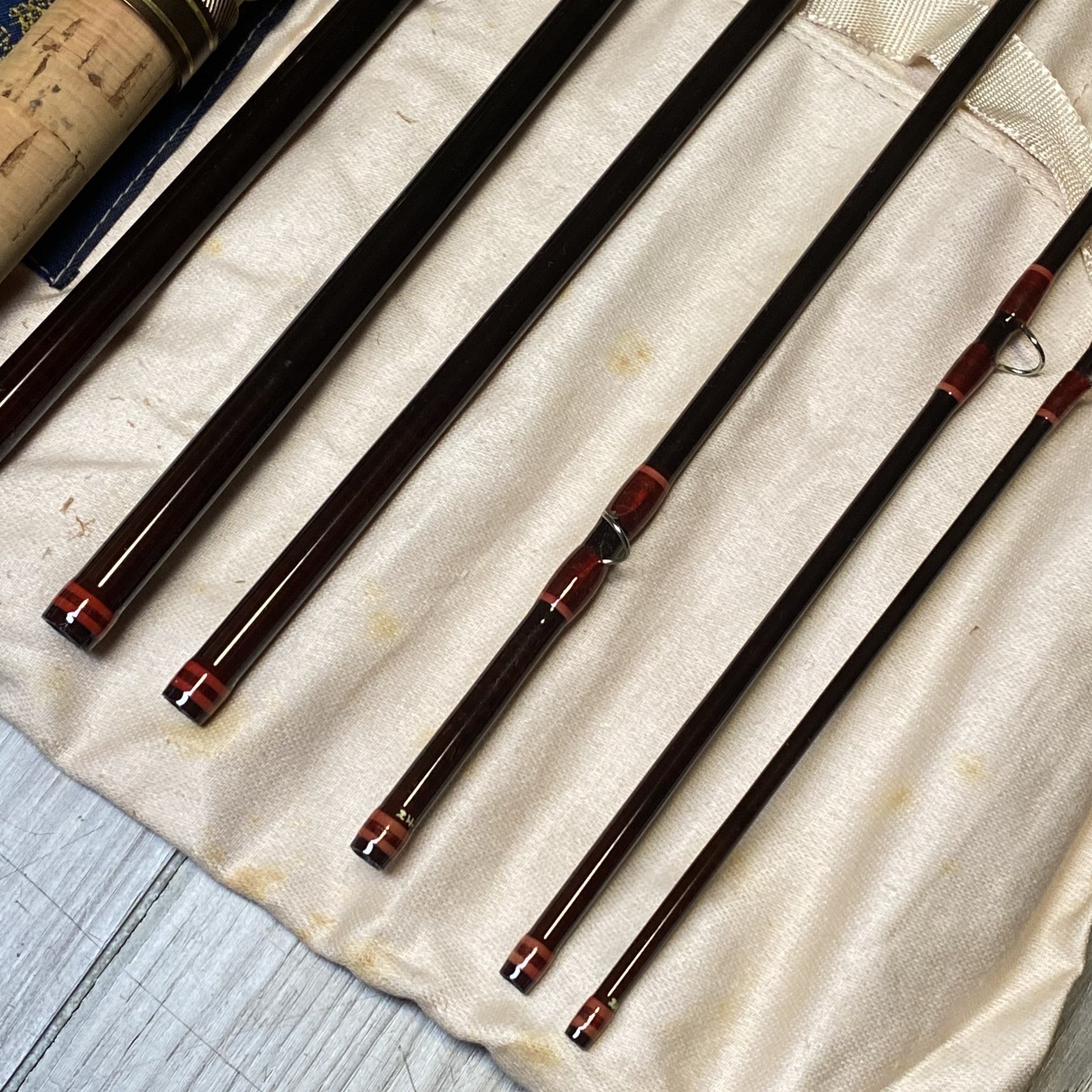 [Near Mint]Hardy Graphite Smuggler Deluxe #6 8’2″ Fly rod w/Sock Tube 7piece