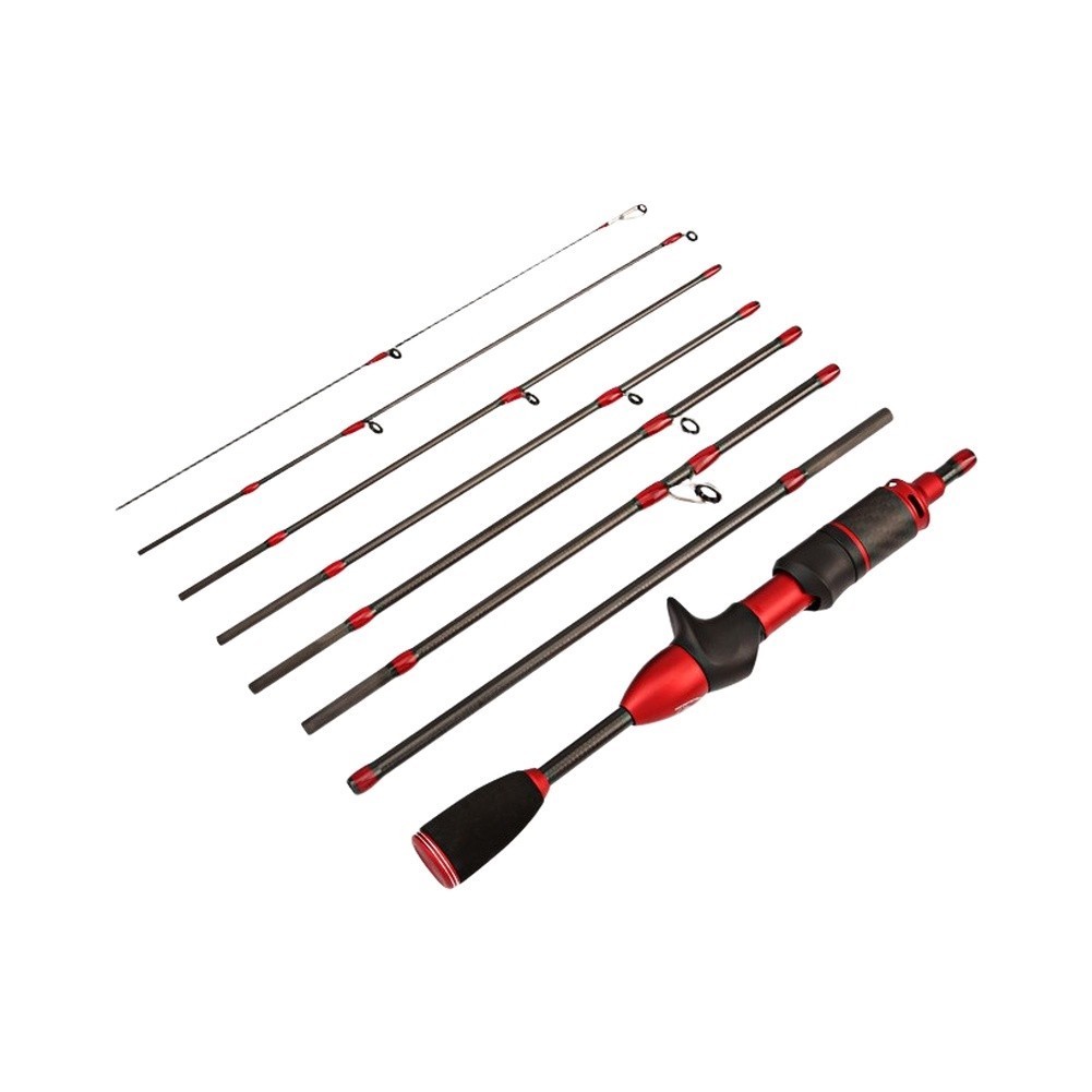 Carbon 8-Piece Fishing Rod 1.68m and 1.8m Ultralight Travel Rod 27cm 2-8g