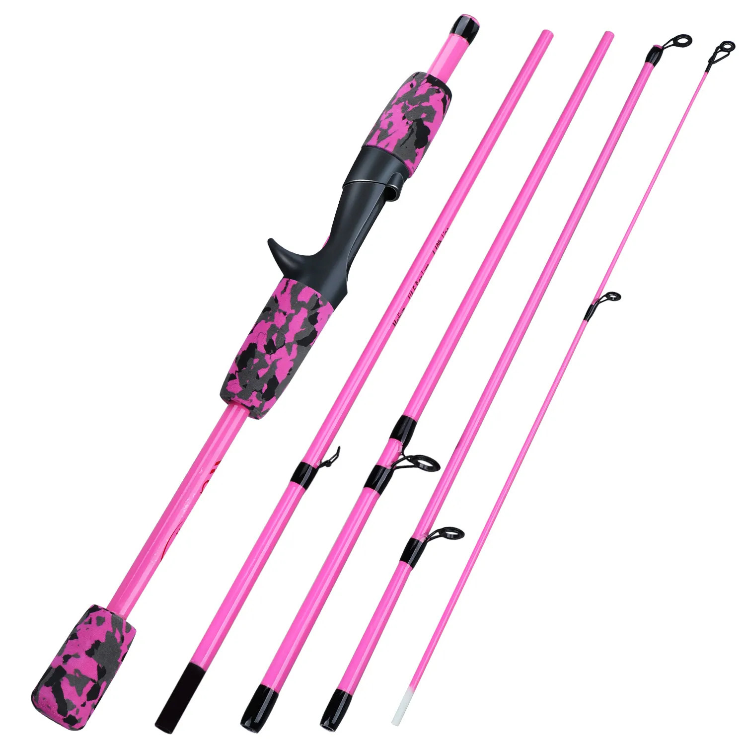 Sougayilang Spinning Fishing Combo 5 Sections Carbon Fiber Lure Fishing Rod